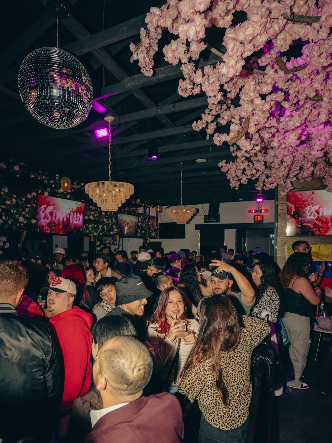 Crowd enjoying Latin music at Zona Rosa Charlotte